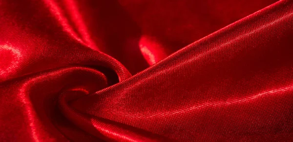 Tekstur Latar Belakang Pola Kain Sutra Berwarna Merah Ini Menggemaskan — Stok Foto