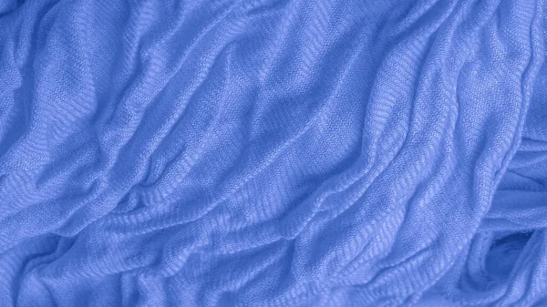 Texture Sfondo Modello Cartolina Tessuto Seta Colore Blu Cielo Blu — Foto Stock