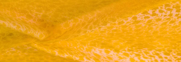 パターン 白い黄色の絹の生地は織物です その特性は より柔軟で設計が容易であるという点で 織物材料とは異なります — ストック写真