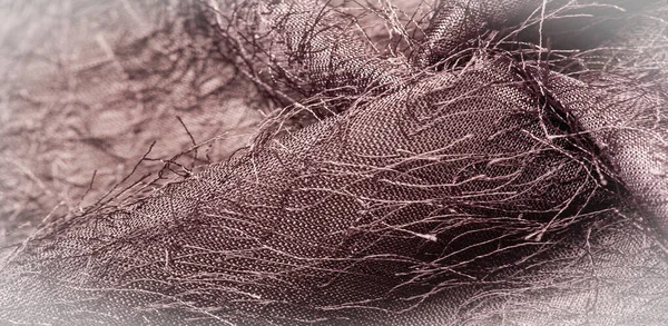 Struttura Dello Sfondo Ornamento Decorativo Tessuto Seta Marrone Fili Tessuti — Foto Stock