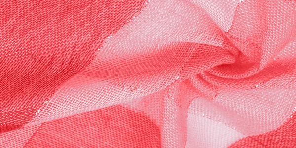 Padrão Fundo Textura Cachecol Seda Vermelho Fêmea Cor Com Uma — Fotografia de Stock