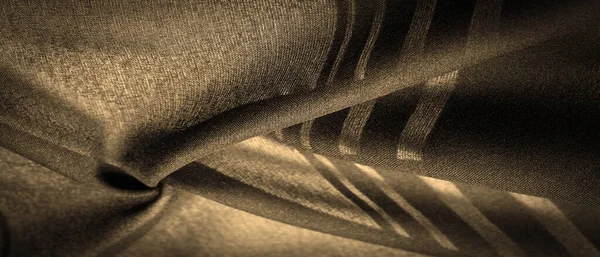 Bakgrund Textur Dekorativ Prydnad Sepia Silke Tyg Med Remsor Trim — Stockfoto