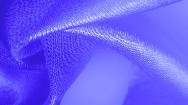 Textura Fundo Tecido Listrado Seda Azul Com Brilho Metálico Você — Fotografia de Stock