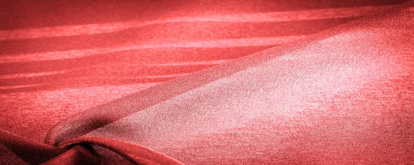 Фоновая Текстура Декоративный Орнамент Шелковая Красная Ткань Полосами Отделки Сделать — стоковое фото