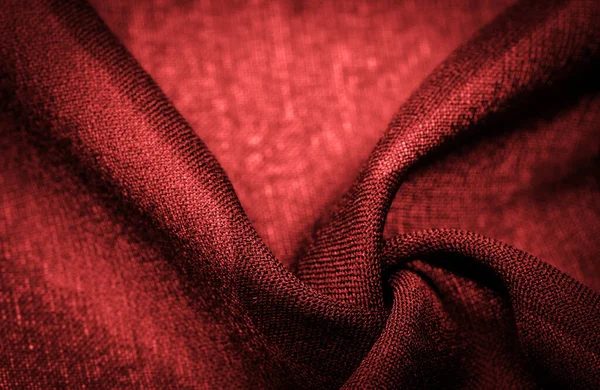 Textura Fondo Adorno Decorativo Tela Seda Roja Con Rayas Ajuste — Foto de Stock