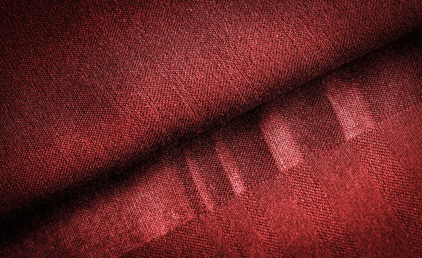 Background Texture Decorative Ornament Silk Red Fabric Stripes Trim Make — Stock Photo, Image