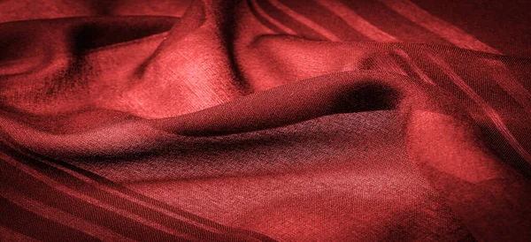 Struttura Dello Sfondo Ornamento Decorativo Tessuto Rosso Seta Con Strisce — Foto Stock