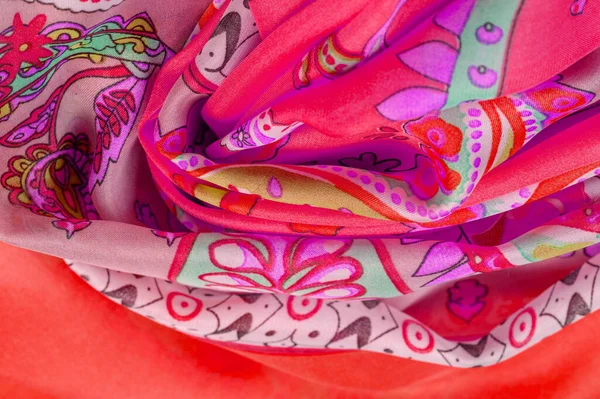 Textur Hintergrund Paisley Seidenstoff Indische Motive Verzieren Traditionelle Paisley Elemente — Stockfoto