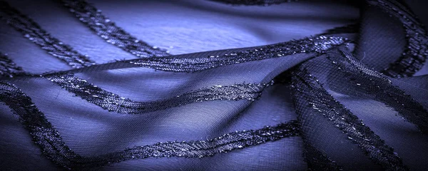 Textuur Achtergrond Beeld Het Weefsel Transparant Diep Blauw Met Felle — Stockfoto