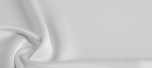 Текстура Фона Узор Белая Шелковая Ткань Имеет Гладкую Матовую Отделку — стоковое фото