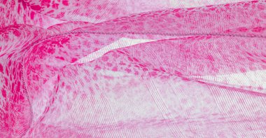 Beyaz kırmızı rengin dokusu, arkaplanı, deseni, ipek kumaşı tekstil. Özellikleri, daha esnek ve tasarlanması daha kolay olduğu için dokuma malzemesinden farklıdır..