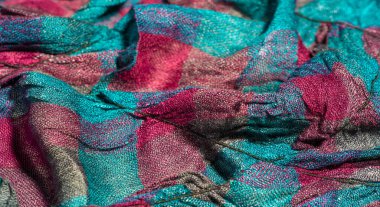 Doku Arka Plan, Kadın Eşarp Dokulu Gevrek Bez. Bir eşarp her zaman iyi bir tatil hediyesi. 