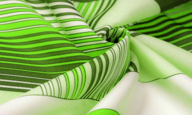 Doku, arkaplan, desen, ipek kumaş, kahverengi renk, geometrik çizgiler, farklı tonlardaki kabile düz çizgileri, geometrik desen, projeleriniz için ayarlanmış, yeşil ve beyaz.