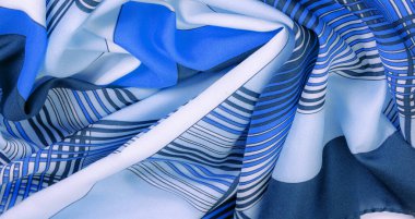 Doku, arkaplan, desen, ipek kumaş, kahverengi renk, geometrik çizgiler, farklı tonlardaki kabile düz çizgileri, geometrik desen, projeleriniz için ayarlanmış, mavi ve beyaz.