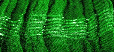 Arkaplan dokusu, süs süsü, zümrüt yeşili kıvrımlı kumaş, paralel veya çapraz kıvrımlı kumaş; böyle bir kumaştan çıkan ürünler..