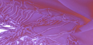 İpek kumaşın arka plan dokusu. Bu doğal mor bir eşarp, şeffaf elli ipek ipekten yapılmış bu güzel naylon saten ve harika bir parıltı projeleriniz için mükemmel..