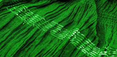 Arkaplan dokusu, süs süsü, zümrüt yeşili kıvrımlı kumaş, paralel veya çapraz kıvrımlı kumaş; böyle bir kumaştan çıkan ürünler..