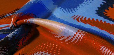 İpek kumaş arka planının dokusu soyut bir resimdir, bu iskelet izi yaratıcılığınızın tasarımı ve aksanları için mükemmeldir. Renkler arasında mavi mor bej yer alıyor