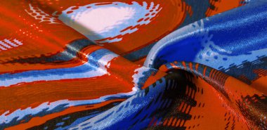 İpek kumaş arka planının dokusu soyut bir resimdir, bu iskelet izi yaratıcılığınızın tasarımı ve aksanları için mükemmeldir. Renkler arasında mavi mor bej yer alıyor