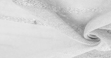 Kumaş desenli arka plan, süs, ipek kumaş, büyük beyaz çizgiler, gümüş şeritle ayrılmış, bu kumaş tasarımınızı süsleyecek, en iyisi olacaksınız.