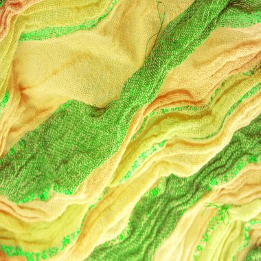 Arkaplan dokusu, süs, arkaplan, ipek kumaş, büyük sarı şeritler, zümrüt altından bir şeritle ayrılmış, bu kumaş tasarımını süsler, en iyisi olacaksın.