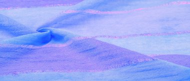 Kumaş desenli arka plan, süs, arkaplan, ipek kumaş, büyük mavi çizgiler, kırmızı altından bir şeritle ayrılmış, bu kumaş tasarımınızı süsleyecek, en iyisi olacaksınız.