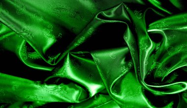 Doku, arka plan, desen Yeşil ipek şifon kumaş bir paisley baskı ile. Bu herhangi bir kaplama için güzel bir ektir. Bu yaratıcılığınız için güzel bir çiçek tasarımı.