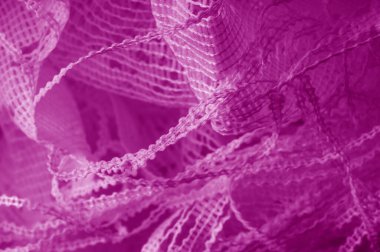 Doku arka plan, kırmızı tül bu nefis cömert pembe tül içinde eğlenceli yan göstermek sağlar. Kırmızı halı yerde Ince ve ışık parlamaya hazır bu bir spot yapmak için funky bir yoldur