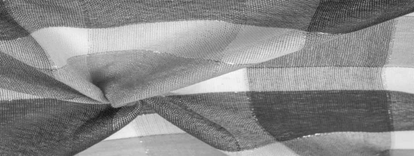 Doku Arkaplan Ipek Atkı Siyah Beyaz Metal Şeritli Eşarp Soyut — Stok fotoğraf