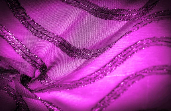 Ornement Décor Tissu Transparent Est Rouge Violet Avec Des Rayures — Photo
