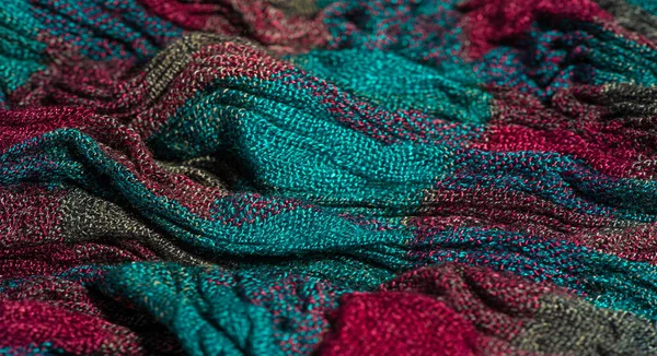 Texture Sfondo Foulard Femminile Tessuto Croccante Una Sciarpa Sempre Buon — Foto Stock