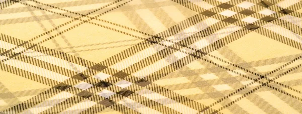 Silk Fabric Champagne Pale Fawn Tartan Checkered Wallpaper Patterns Scottish — Stock Photo, Image
