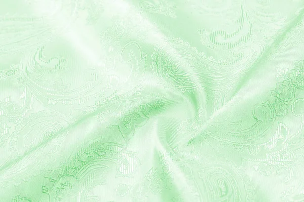 Текстура Фон Тканина Шовк Зелений Тонкий Світлий Додайте Його Свого — стокове фото
