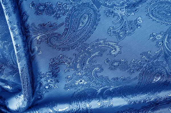Textura Fondo Azul Oscuro Azul Marino Sapphirine Tela Ruborizada Con —  Fotos de Stock