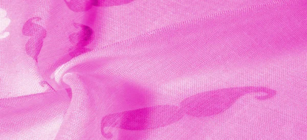 Doku Arkaplanı Boyalı Çizgi Film Bıyıklı Pembe Pek Kumaş Nek — Stok fotoğraf