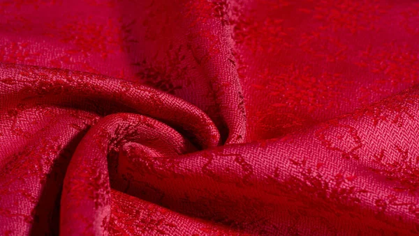 Textura Patrón Fondo Tela Roja Esta Tela Una Mezcla Apretada —  Fotos de Stock