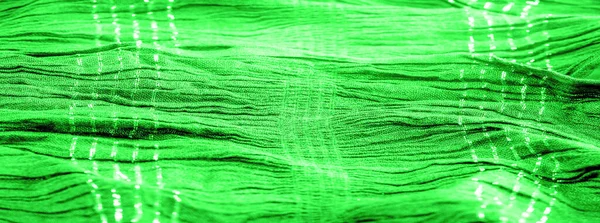 Textura Fundo Decoração Ornamento Tecido Ondulado Centrado Verde Esmeralda Tecido — Fotografia de Stock