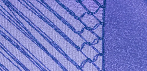 Textura Fundo Tecido Seda Este Lenço Azul Roxo Natural Este — Fotografia de Stock