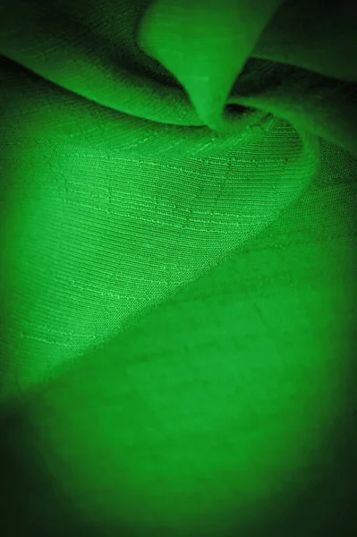 Текстура Шпалер Орнаментний Декор Глибока Смарагдова Шовкова Щільна Тканина Зеленого — стокове фото