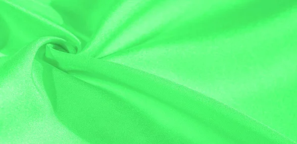 Textura Fundo Padrão Tecido Seda Cor Verde Esta Seda Incrivelmente — Fotografia de Stock