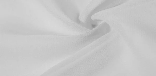 Pola Latar Belakang Tekstur Kain Sutra Putih Dengan Kemilau Halus — Stok Foto