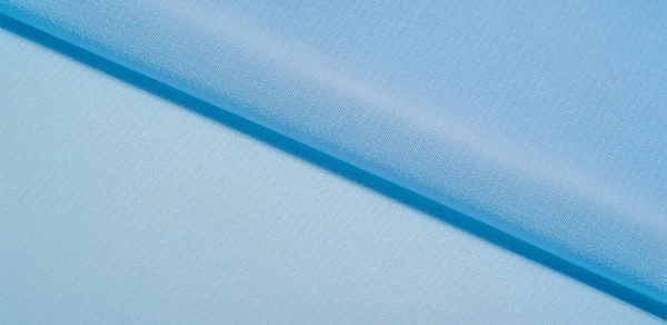 Texture Background Pattern Blue Silk Fabric Light Artificial Silk Fabric — Stock Photo, Image