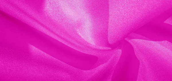 Tekstur Latar Belakang Pola Kain Sutra Merah Muda Satin Krep — Stok Foto