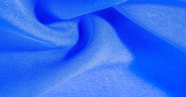 Texture Background Pattern Cyan Blue Silk Fabric Very Lightweight Artificial — Stock Photo, Image