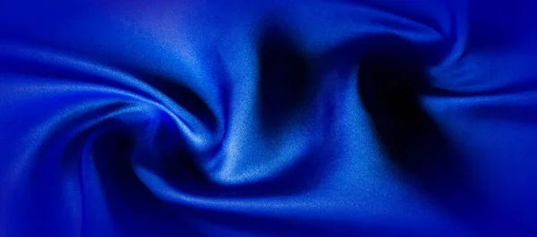 Textuur Zijde Stof Blauw Gemaakt Voor Stemming Zullen Wij Kennis — Stockfoto
