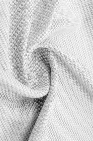 Struttura Sfondo Modello Tessuto Lana Calda Con Filo Grigio Cucito — Foto Stock