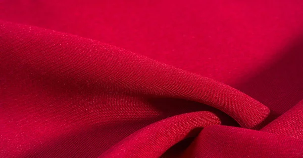 红色深红色丝绸织物这个非常轻的人造纤维织物有一个很好的光泽 为您的互联网装饰项目增添优雅风格的完美选择 — 图库照片