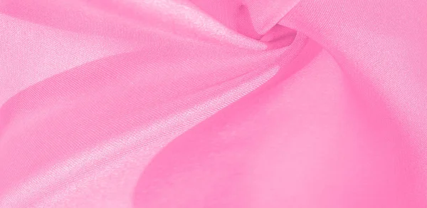 Tekstur Latar Belakang Pola Kain Sutra Merah Muda Sutra Ini — Stok Foto