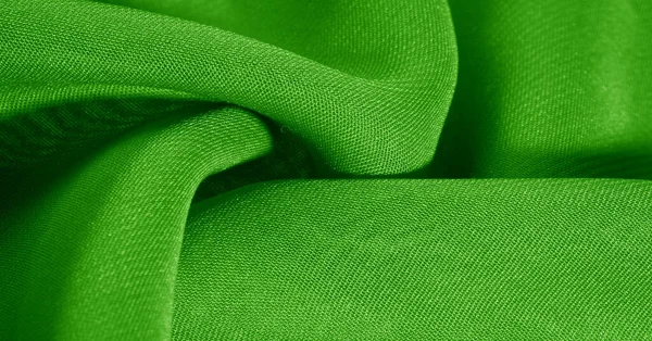 Textura Fondo Patrón Ensalada Verde Tela Seda Este Tejido Muy — Foto de Stock