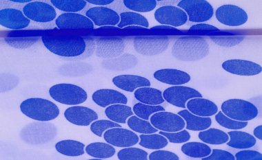 Doku arka plan, mavi polka nokta desenli ipek kumaş. Eğlenceli bir özelleştirme ve tasarım oluşturun. Tasarımlar, kartpostallar, posterler ve astarlar oluşturun. Eğlenceli projeleriniz için fotoğrafları unutmayın!